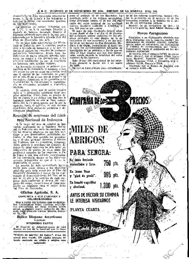ABC MADRID 15-11-1964 página 109