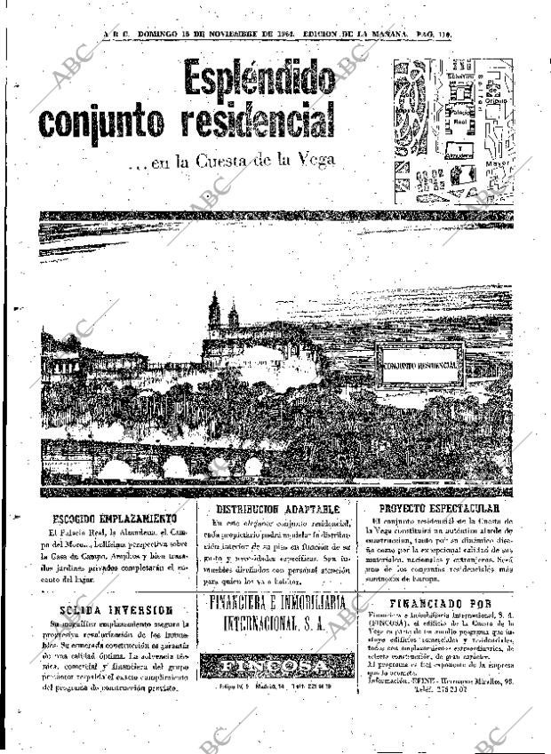 ABC MADRID 15-11-1964 página 110