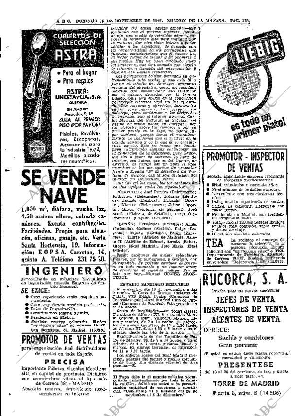 ABC MADRID 15-11-1964 página 112