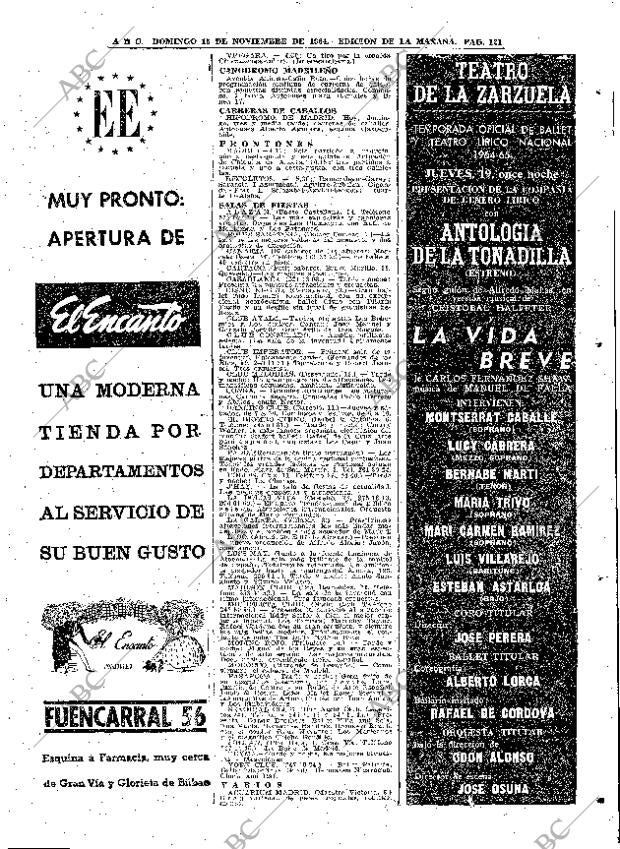 ABC MADRID 15-11-1964 página 121