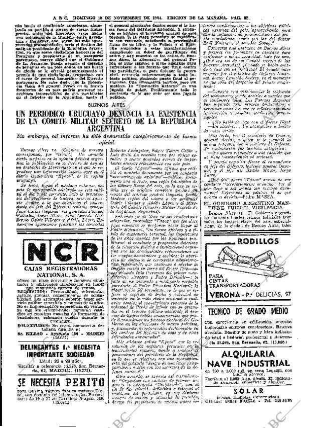ABC MADRID 15-11-1964 página 82