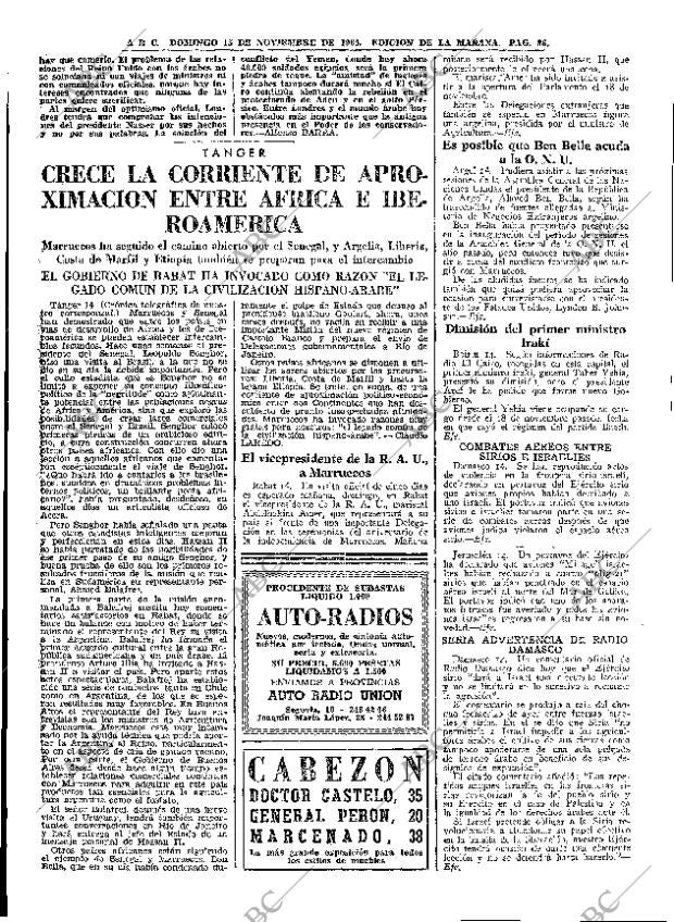 ABC MADRID 15-11-1964 página 86