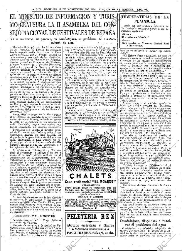 ABC MADRID 15-11-1964 página 93
