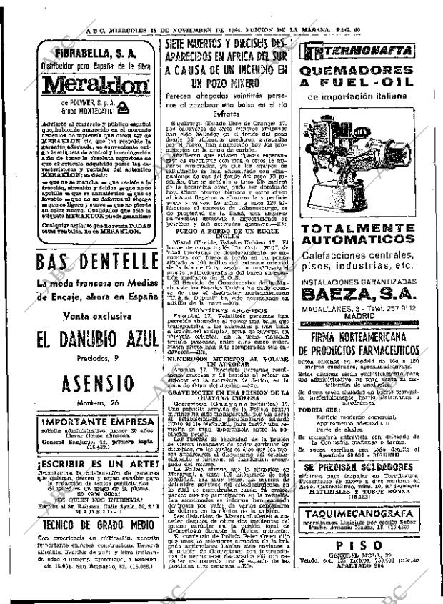 ABC MADRID 18-11-1964 página 60