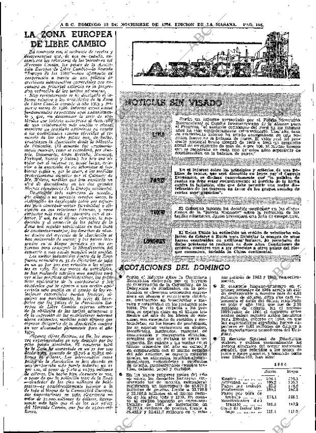 ABC MADRID 22-11-1964 página 106