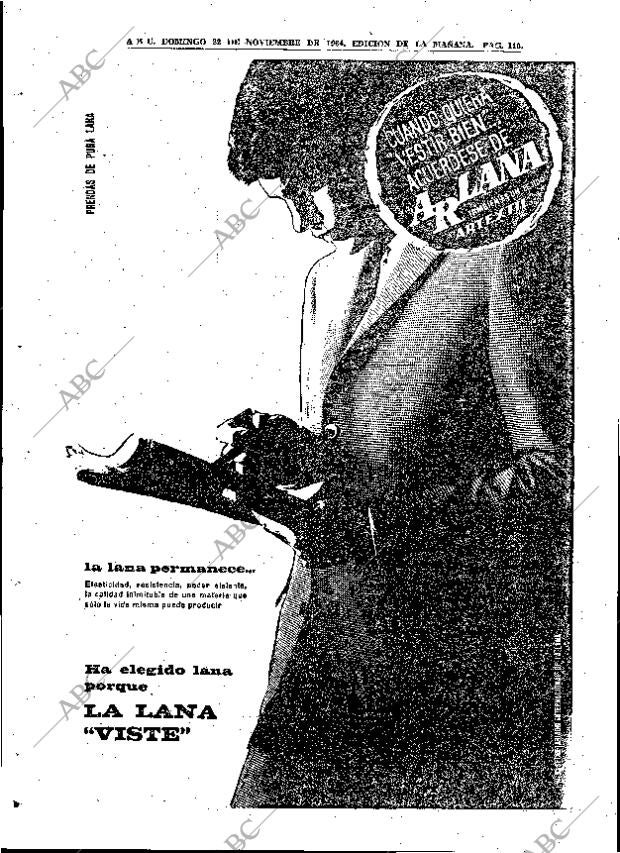 ABC MADRID 22-11-1964 página 110