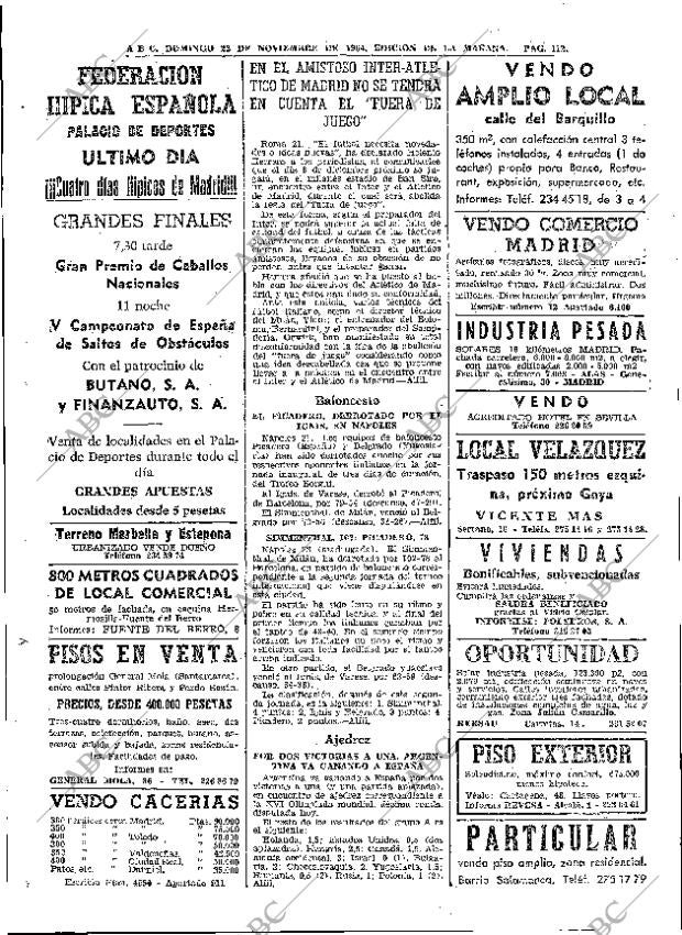 ABC MADRID 22-11-1964 página 112