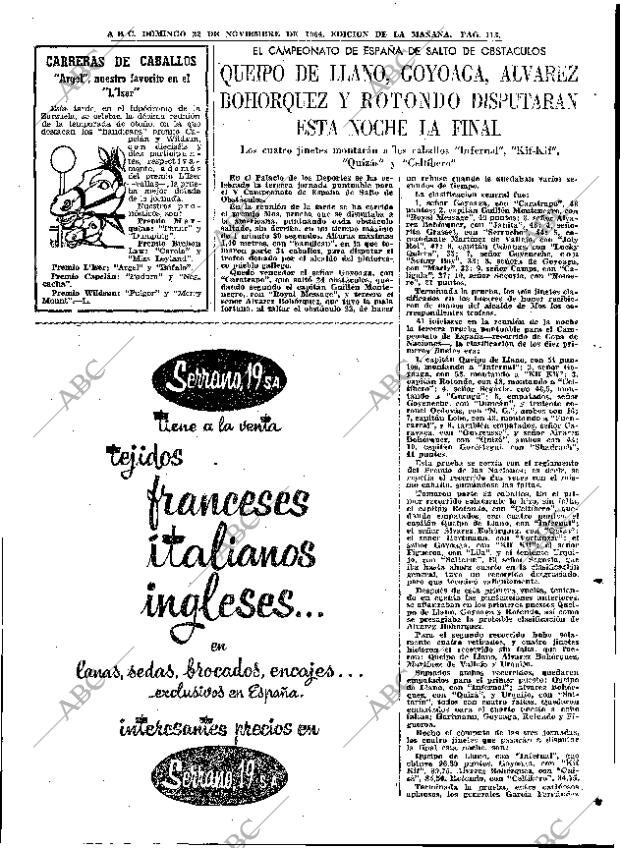 ABC MADRID 22-11-1964 página 113