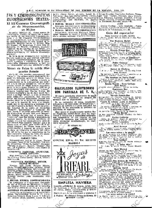 ABC MADRID 22-11-1964 página 117