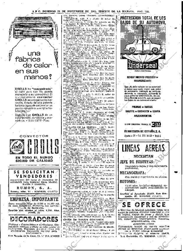 ABC MADRID 22-11-1964 página 119
