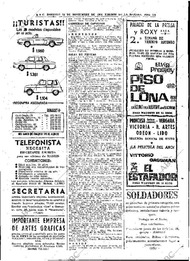 ABC MADRID 22-11-1964 página 121