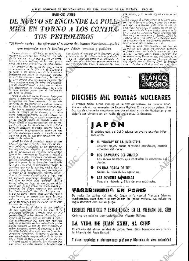 ABC MADRID 22-11-1964 página 85