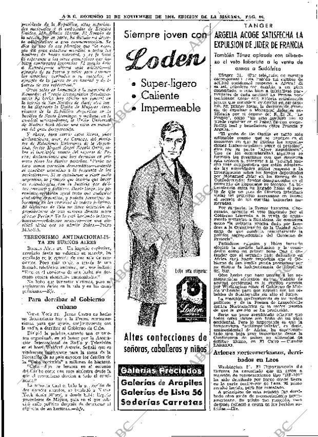 ABC MADRID 22-11-1964 página 86