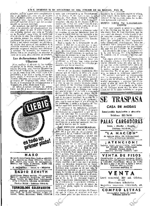 ABC MADRID 22-11-1964 página 88