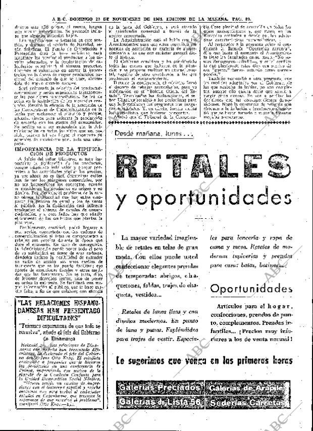 ABC MADRID 22-11-1964 página 89