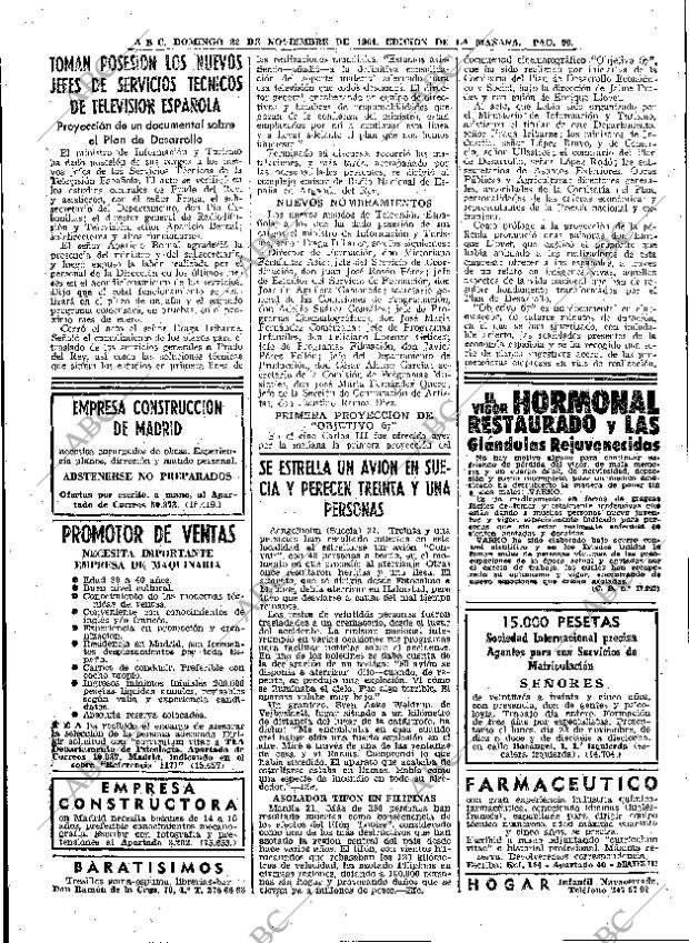 ABC MADRID 22-11-1964 página 90