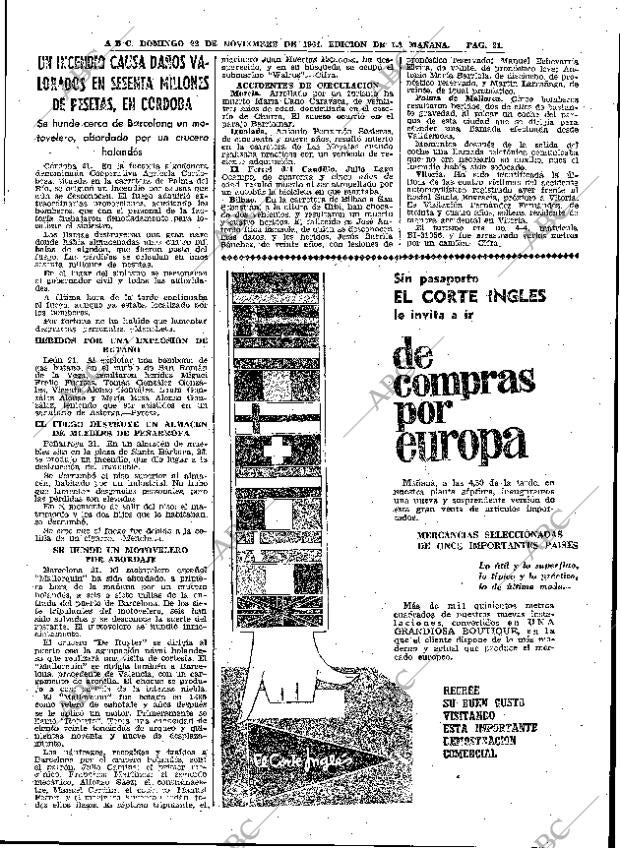 ABC MADRID 22-11-1964 página 91