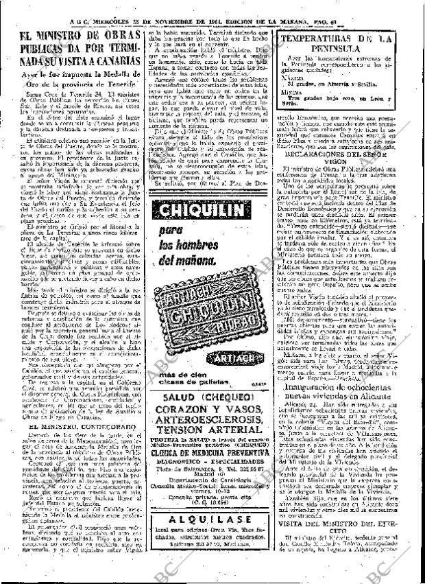 ABC MADRID 25-11-1964 página 61