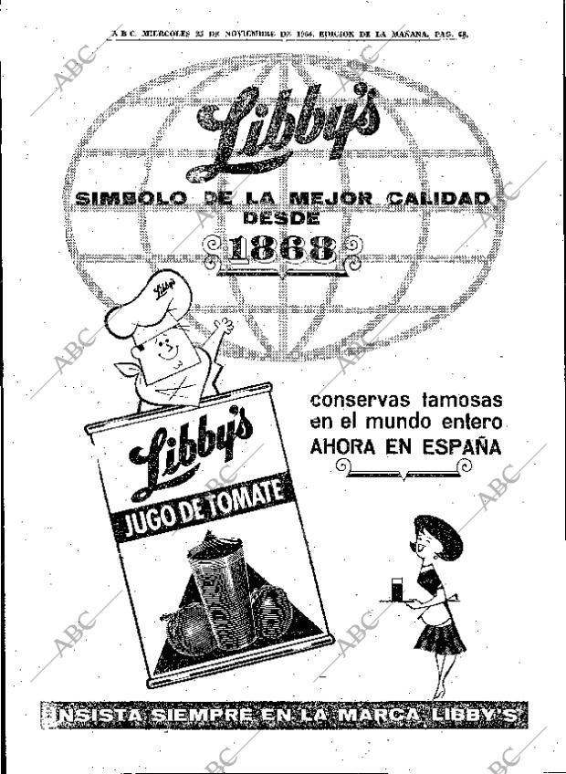 ABC MADRID 25-11-1964 página 68