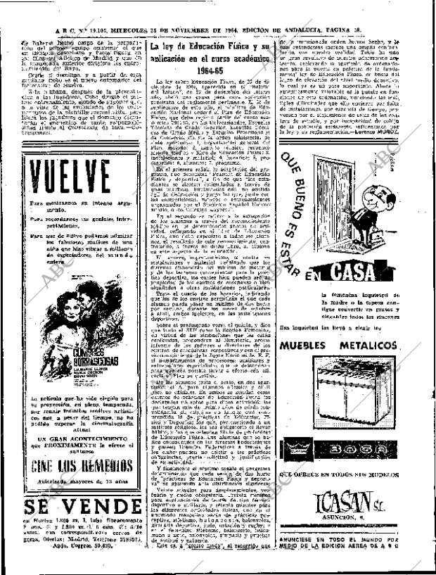 ABC SEVILLA 25-11-1964 página 58