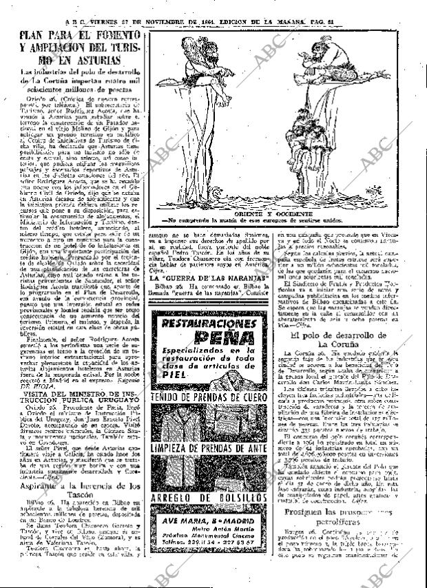 ABC MADRID 27-11-1964 página 61