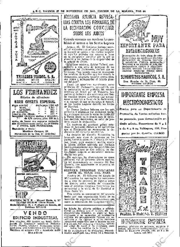 ABC MADRID 27-11-1964 página 64