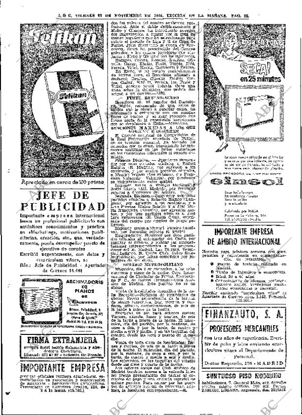 ABC MADRID 27-11-1964 página 82