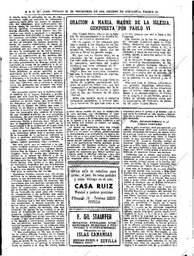 ABC SEVILLA 28-11-1964 página 43