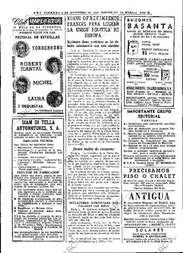 ABC MADRID 04-12-1964 página 62