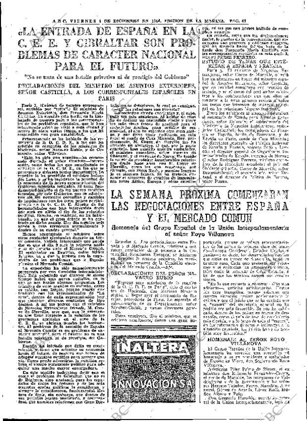 ABC MADRID 04-12-1964 página 67