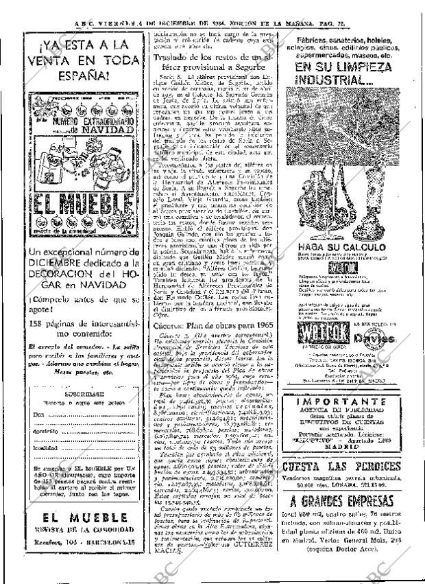 ABC MADRID 04-12-1964 página 72