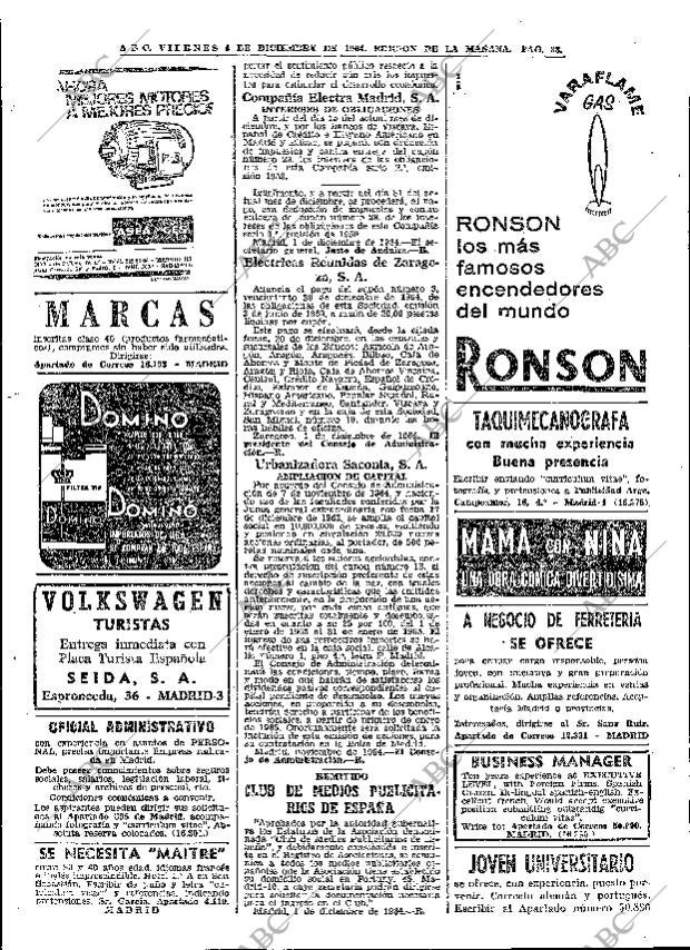 ABC MADRID 04-12-1964 página 88