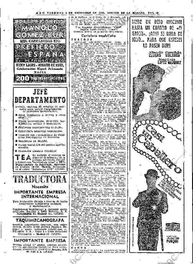 ABC MADRID 04-12-1964 página 98