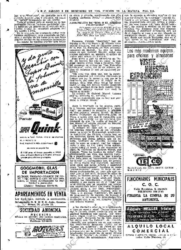 ABC MADRID 05-12-1964 página 110