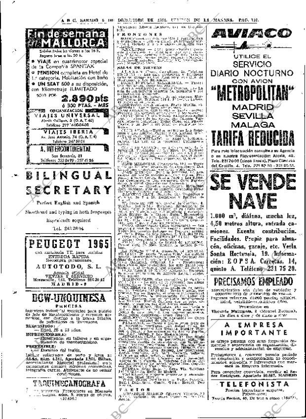 ABC MADRID 05-12-1964 página 116