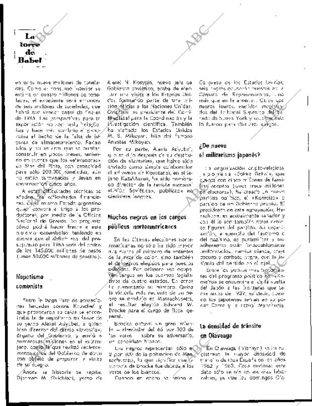 BLANCO Y NEGRO MADRID 05-12-1964 página 64