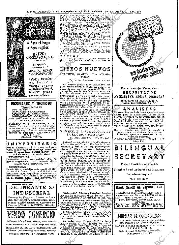 ABC MADRID 06-12-1964 página 129