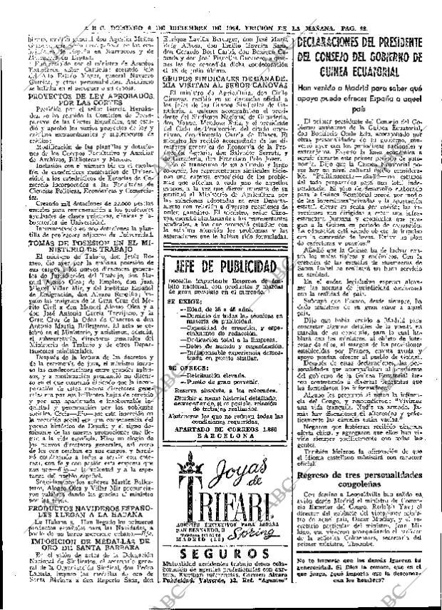 ABC MADRID 06-12-1964 página 92