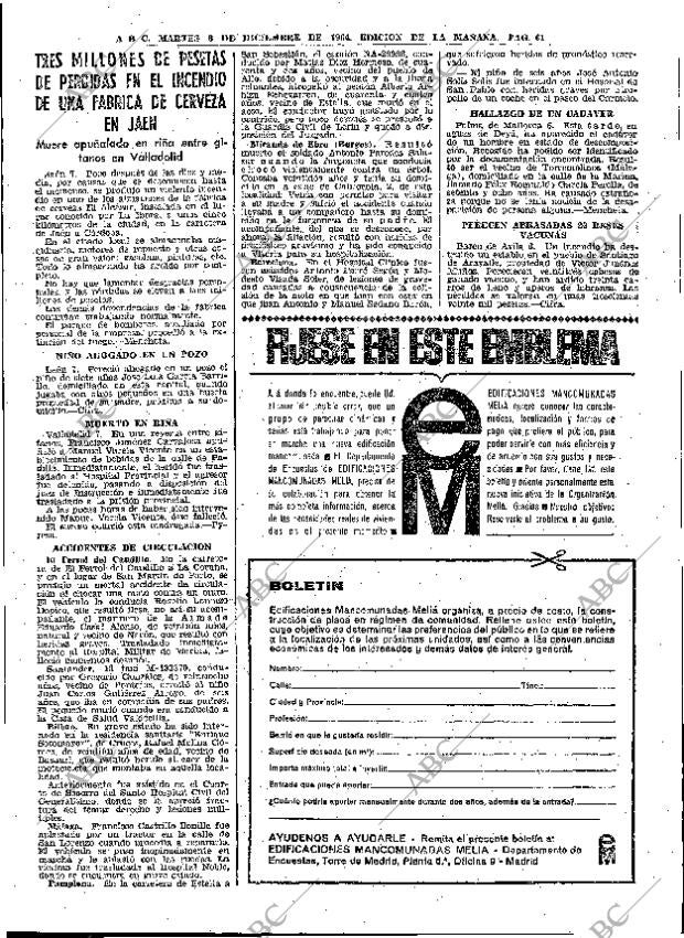 ABC MADRID 08-12-1964 página 61