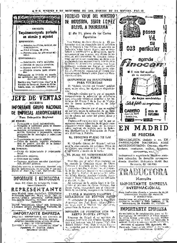 ABC MADRID 08-12-1964 página 62