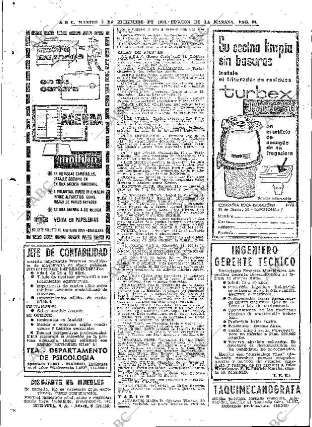 ABC MADRID 08-12-1964 página 90