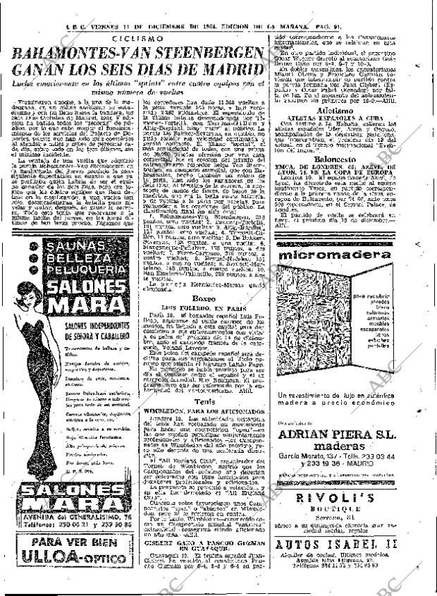 ABC MADRID 11-12-1964 página 91