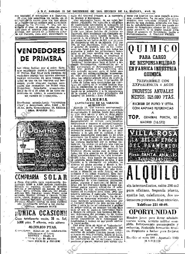 ABC MADRID 12-12-1964 página 72