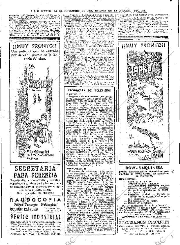 ABC MADRID 15-12-1964 página 103