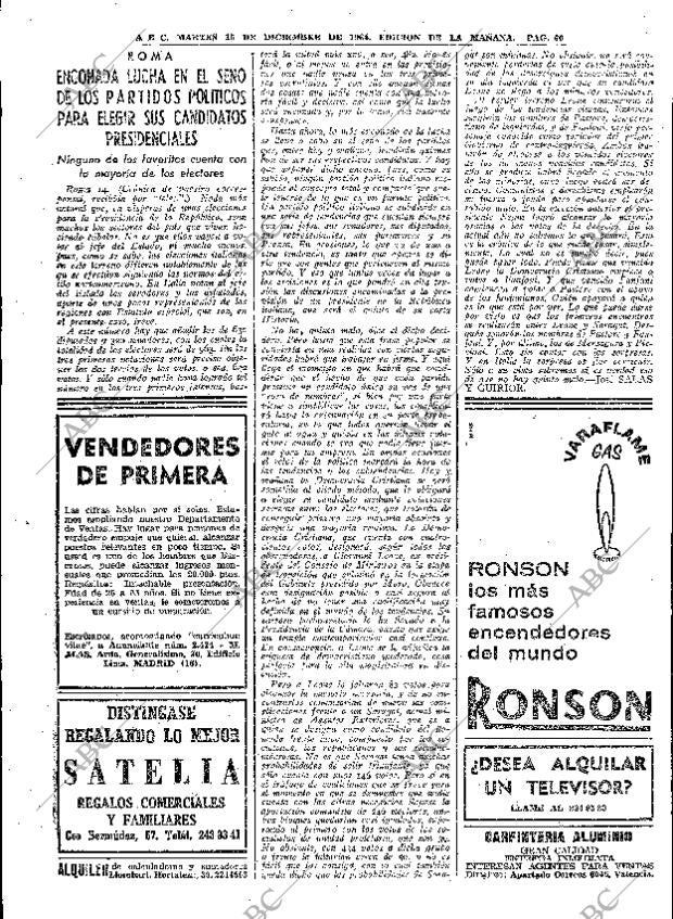 ABC MADRID 15-12-1964 página 60