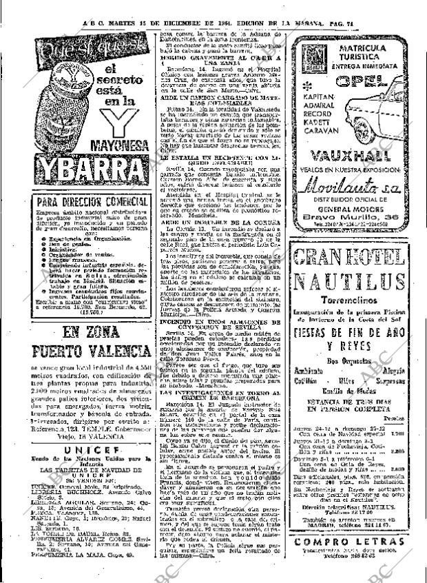 ABC MADRID 15-12-1964 página 74
