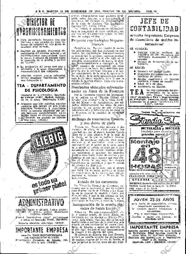 ABC MADRID 15-12-1964 página 76