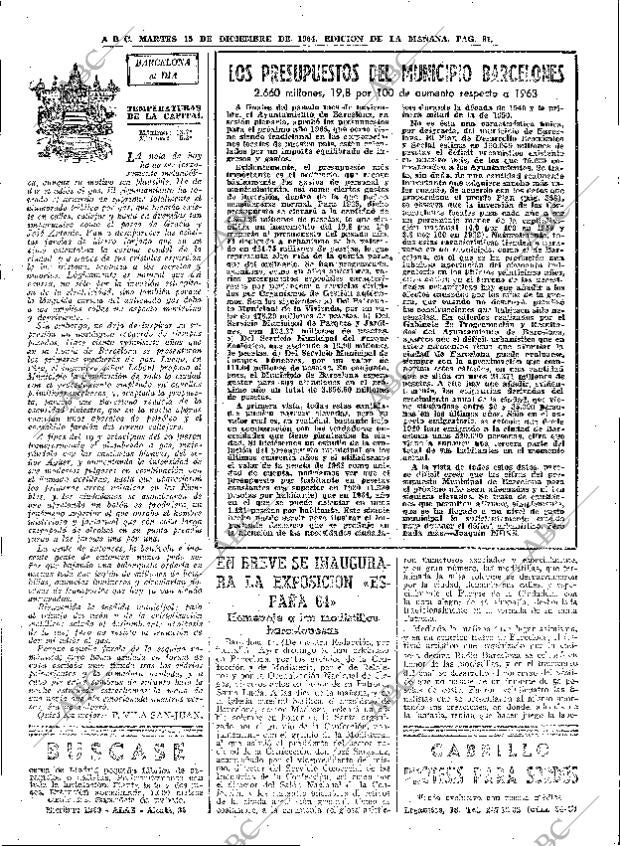 ABC MADRID 15-12-1964 página 81