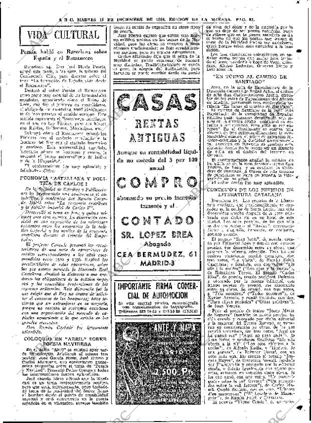 ABC MADRID 15-12-1964 página 87