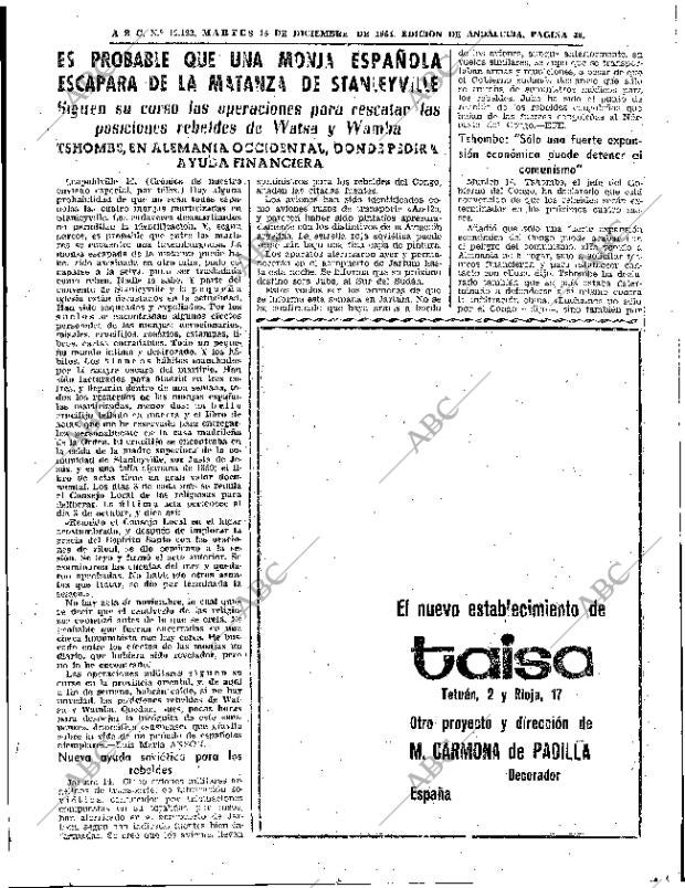 ABC SEVILLA 15-12-1964 página 39